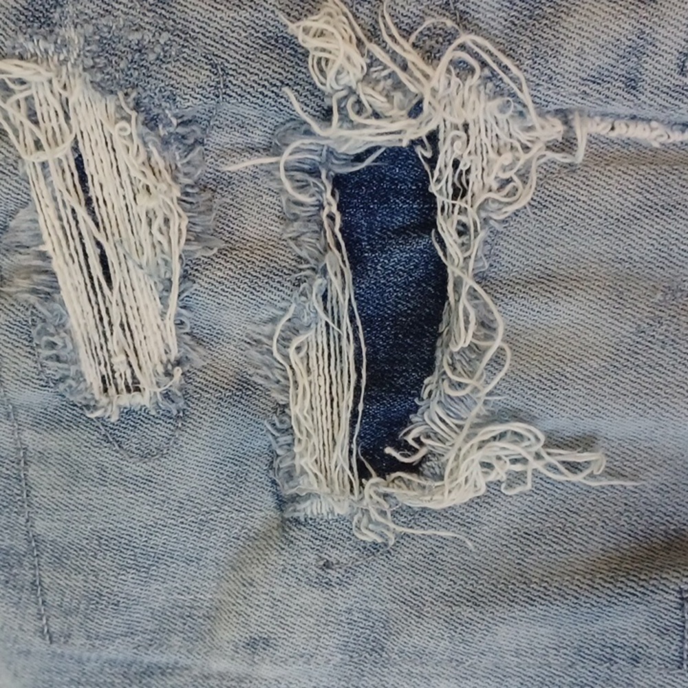 PacSun - Mens 29X30 Stacked/Distressed Light Wash Skinny Jeans Zippered Ankles - Picture 7 of 11